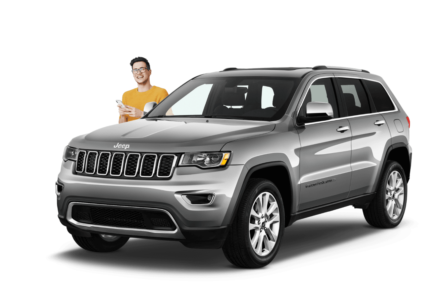 persona feliz con los servicios